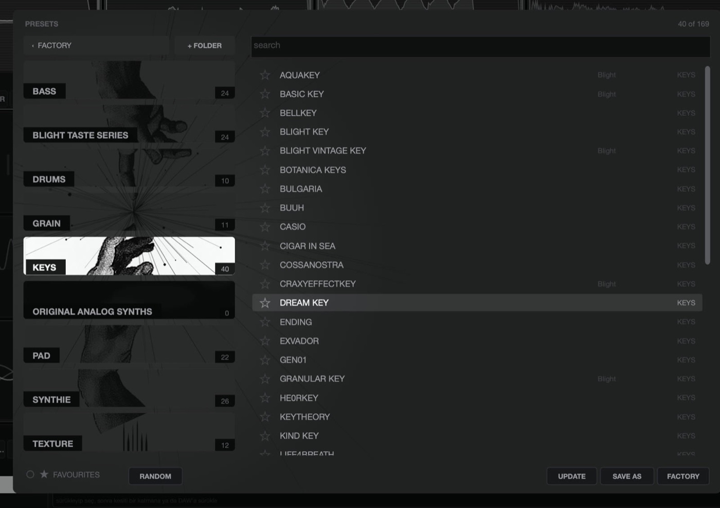 Preset tarayıcısı